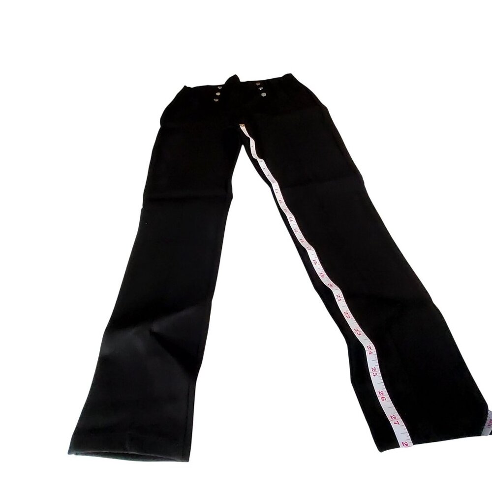 Zara Womens Black High-Waisted Slim Fit Trousers Size XL 50%+ Viscose Blend - Picture 5 of 13